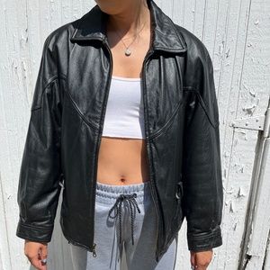 Vintage Wilsons Leather Insulated Jacket with Removable Vest 80-90's Sz. Medium